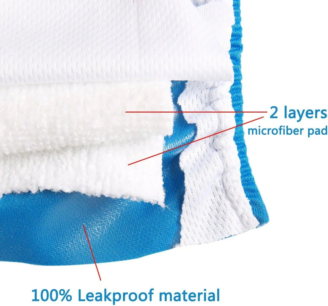 Assorted Fabric Reusable Female Dog Diapers for Small Dogs,(4 Pack) Easy Absorbent Puppy Diapers for Peeing,in Heat,Dog Period Panties,S, Brand New condition - View 8