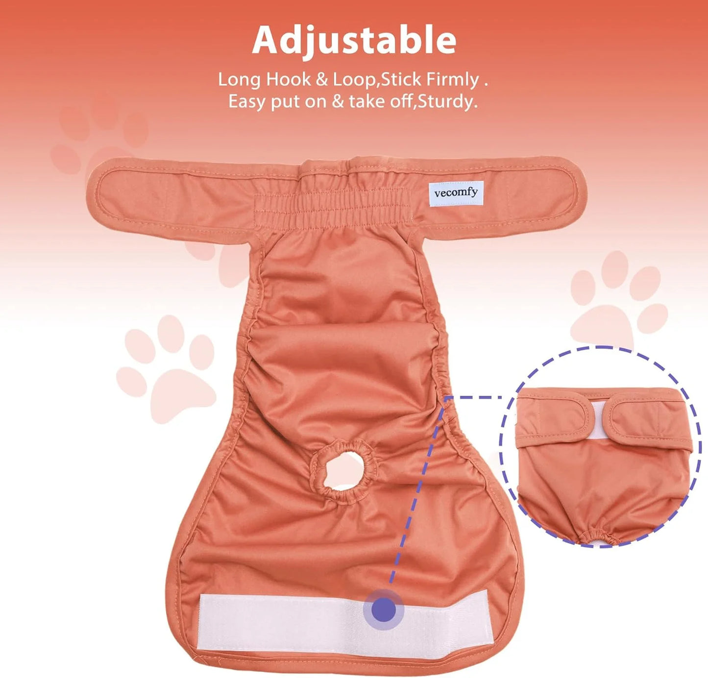 Assorted Fabric Reusable Female Dog Diapers for Small Dogs,(4 Pack) Easy Absorbent Puppy Diapers for Peeing,in Heat,Dog Period Panties,S, Brand New condition - View 9