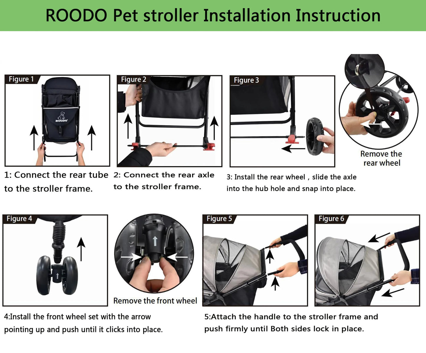 Grey N/A ROODO Escort 3Wheel Dog Stroller Cat Stroller Pet Stroller for Small Dogs and Cats,with Removable Liner Storage Basket and Cup Holder,Lightweight Pet Gear Foldable Jogger Travel System(Grey), Good Condition condition - View 8