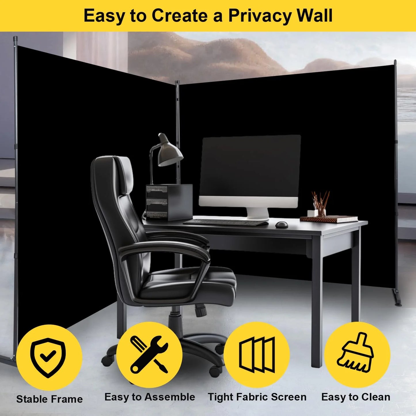6FT Single Panel Privacy Screen Room Divider - View 6