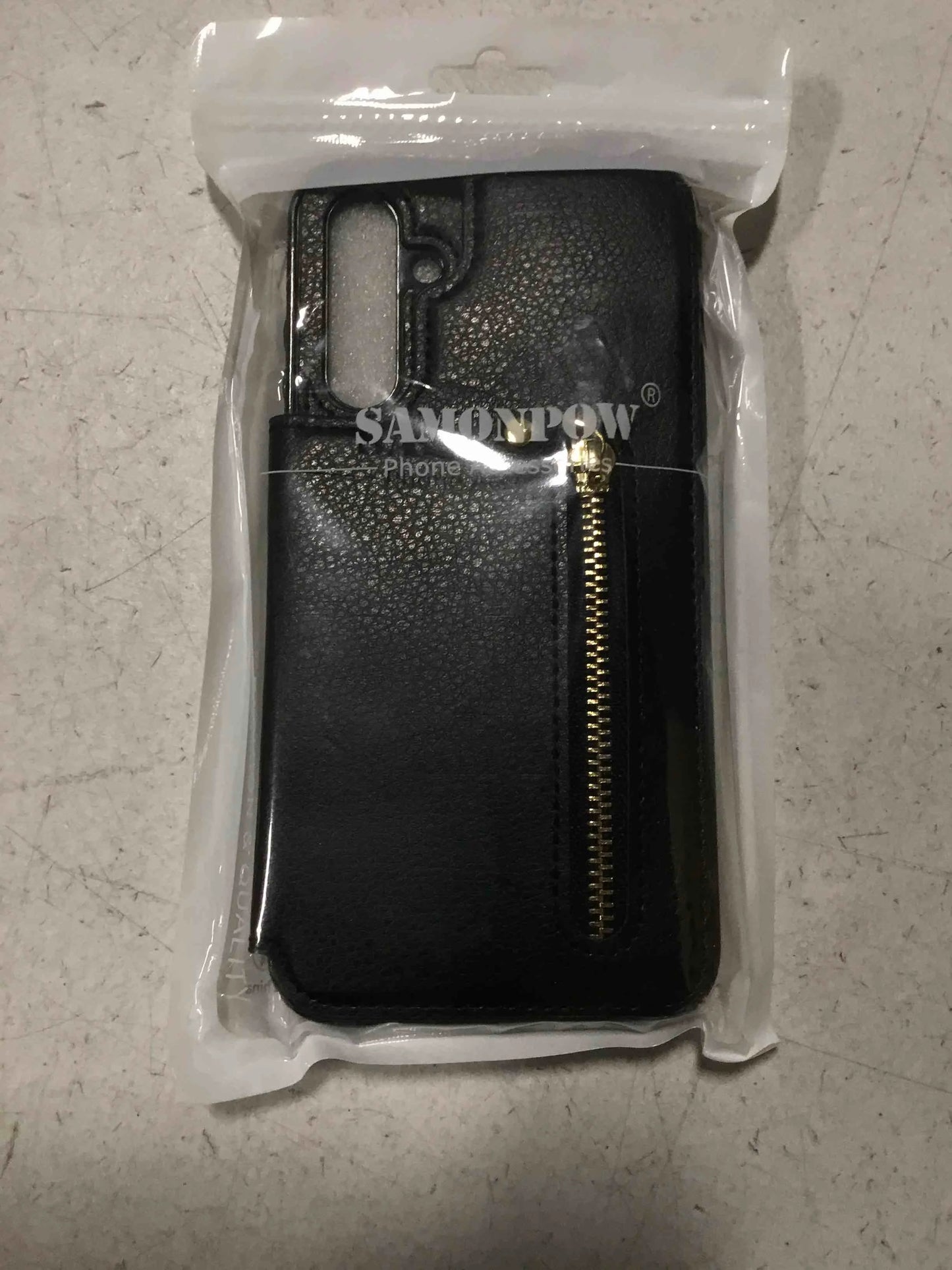 Black PU Leather SAMONPOW for Samsung Galaxy A15 5G Case Wallet with Card Holder, Premium PU Leather Kickstand Card Slots Case, Double Magnetic Clasp Durable Shockproof Phone Case for Samsung A15 5G, Black, Brand New condition - View 3
