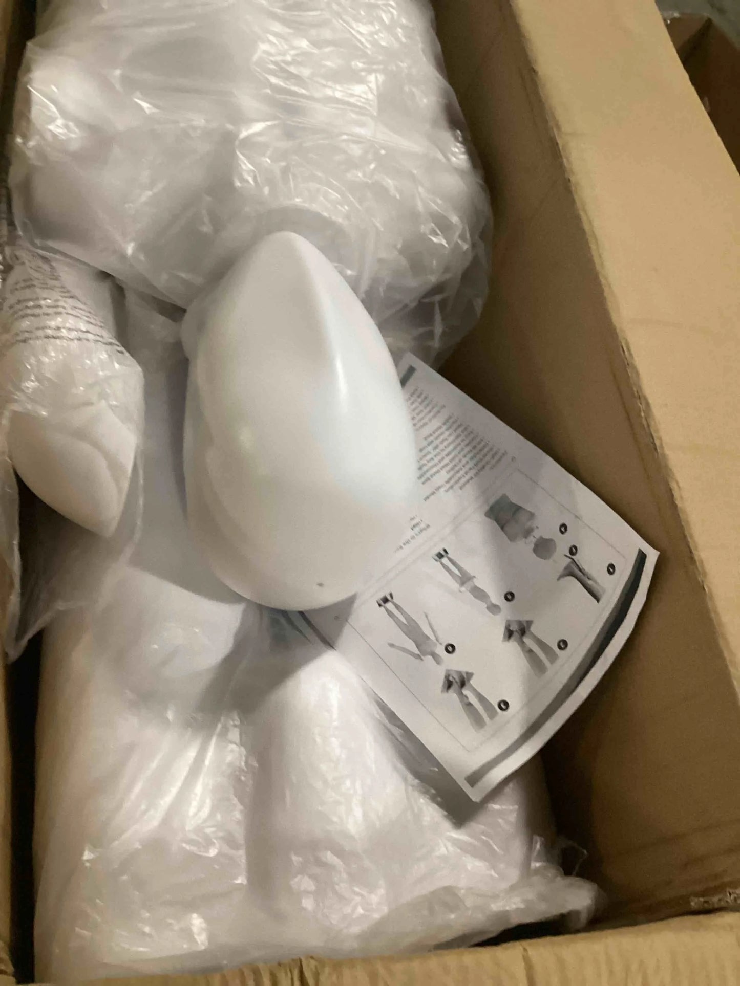 White Mixed SereneLife Adjustable Male Mannequin, Full Body Dress Form, Detachable Mannequin, Poseable Life-Size Torso for Retail Clothing Shops, 73'' Tall, 360° Rotating Head, White, SLMAQML, Good Condition condition - View 3