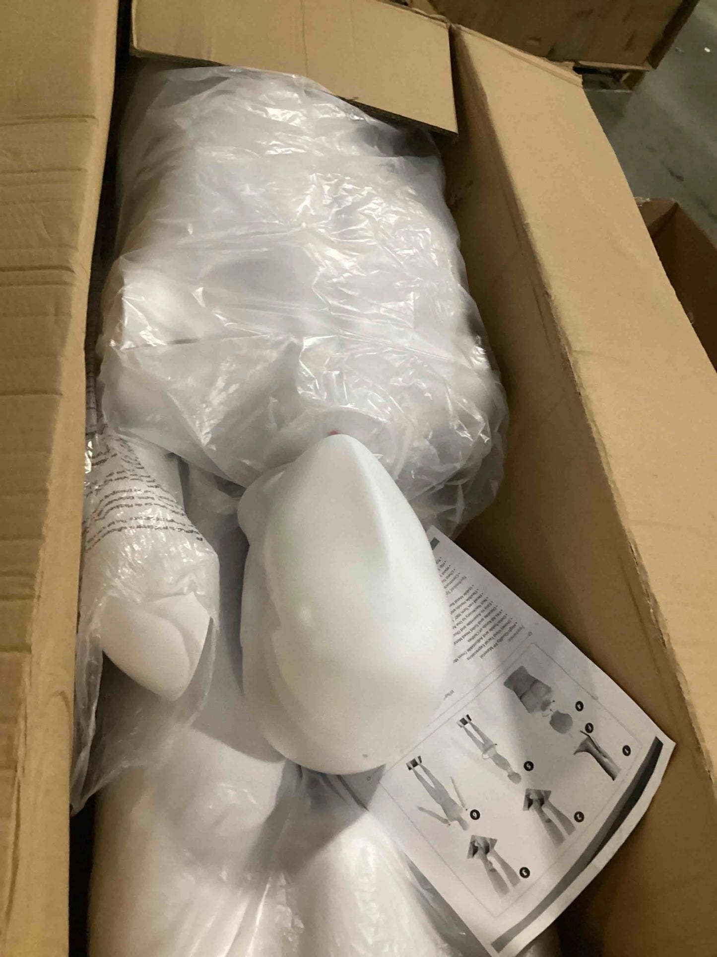 White Mixed SereneLife Adjustable Male Mannequin, Full Body Dress Form, Detachable Mannequin, Poseable Life-Size Torso for Retail Clothing Shops, 73'' Tall, 360° Rotating Head, White, SLMAQML, Good Condition condition - View 4
