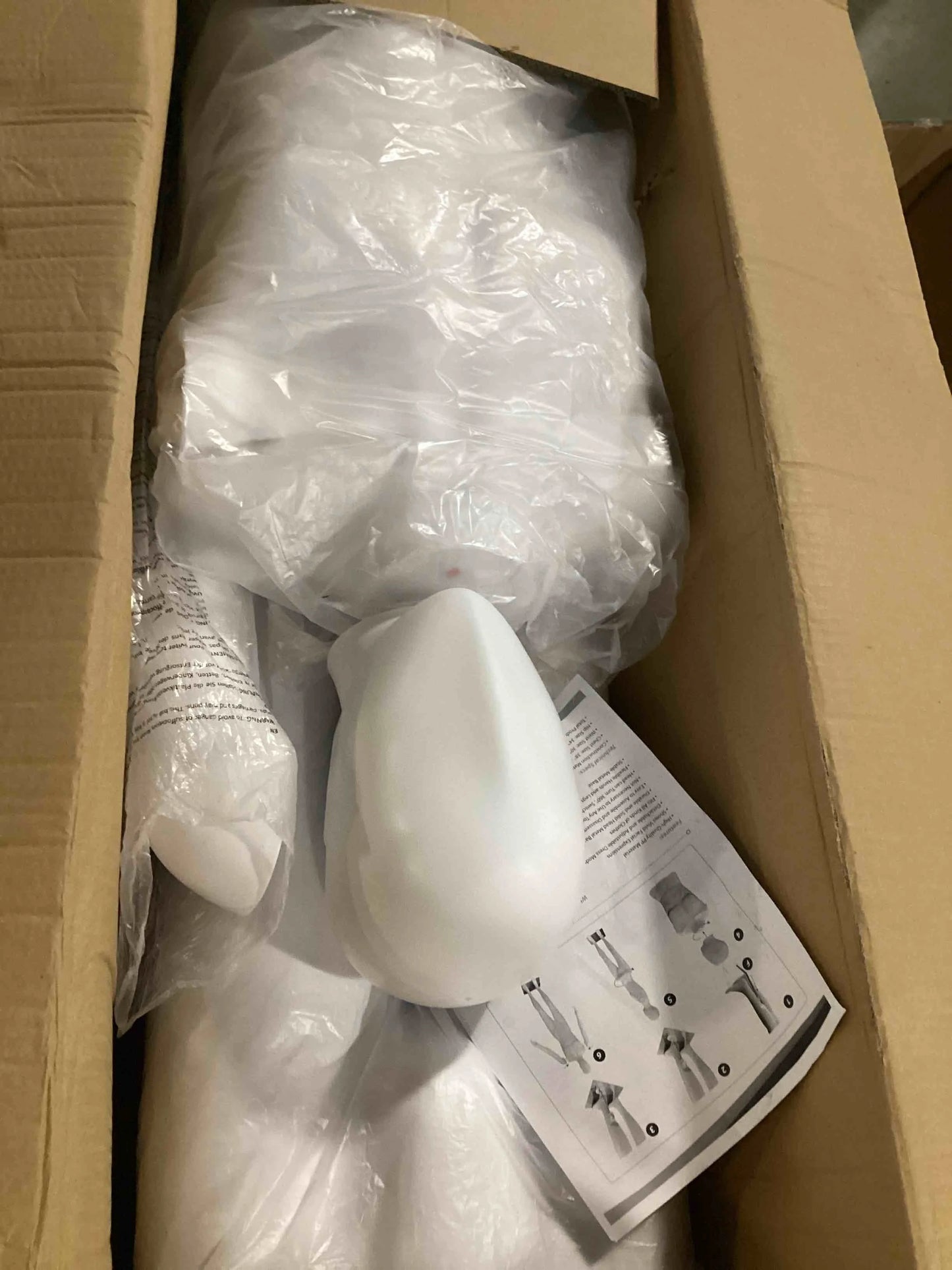 White Mixed SereneLife Adjustable Male Mannequin, Full Body Dress Form, Detachable Mannequin, Poseable Life-Size Torso for Retail Clothing Shops, 73'' Tall, 360° Rotating Head, White, SLMAQML, Good Condition condition - View 5