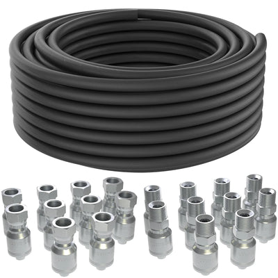 100 Ft 1/2 inch Hydraulic Hose with 20PCS 1/2