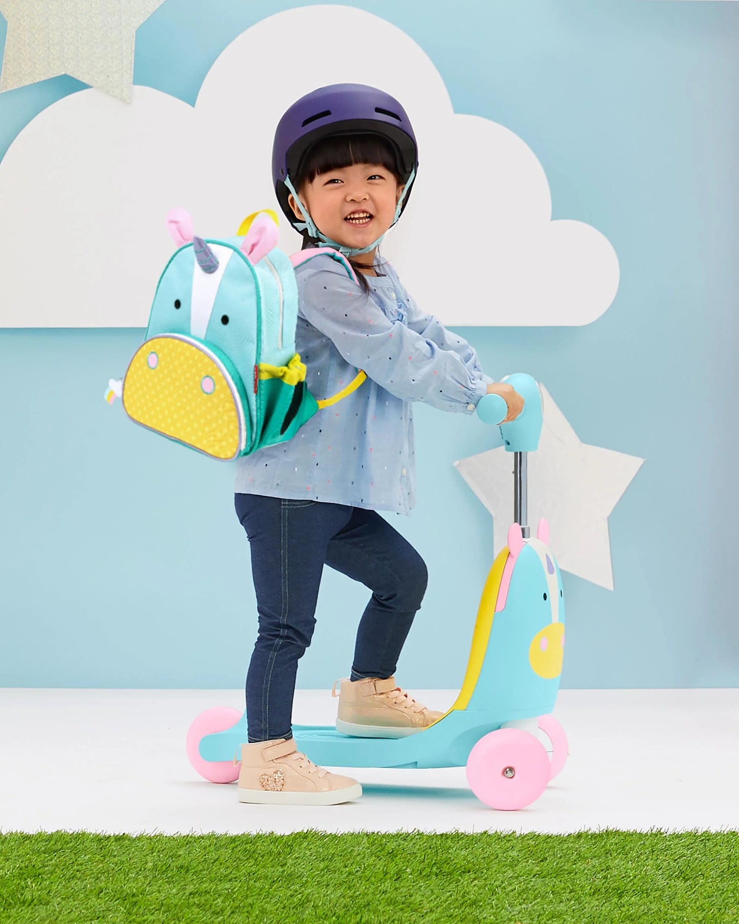 Zoo Unicorn Plastic, Metal Skip Hop 3-in-1 Baby Activity Push Walker to Toddler Scooter, Zoo Unicorn, Good Condition condition - View 11