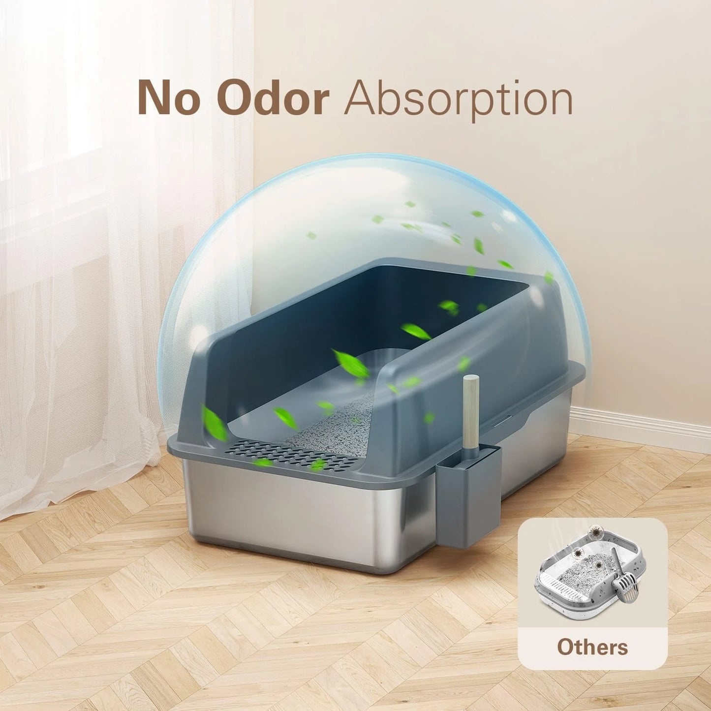 Stainless Steel Litter Box with Lid - View 4