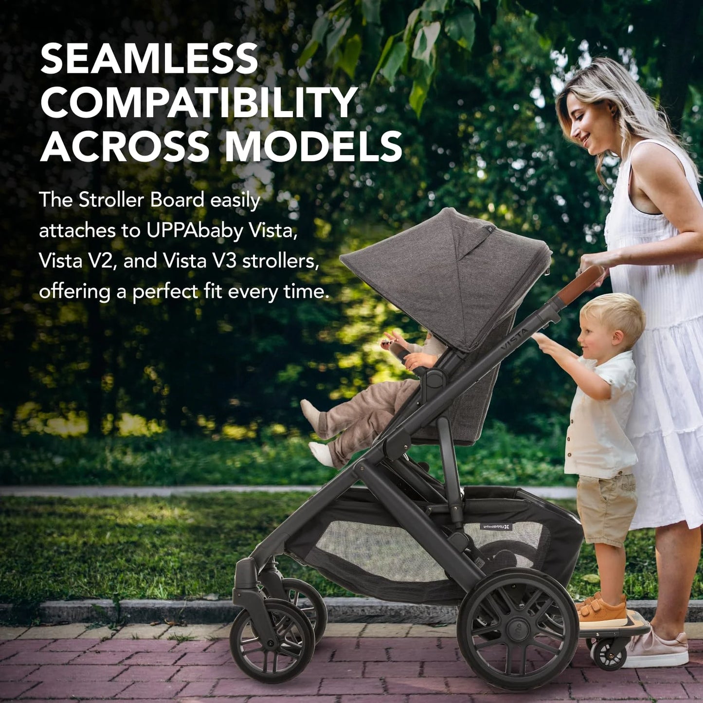 product Stroller Board Compatible with Uppababy Vista,(2015-2019), Vista V2 and Vista V3 Strollers – Stroller Rider Board for Children to Ride Along – 55lbs Capacity – Durable, Non-Skid Surface, Good Condition condition - View 3