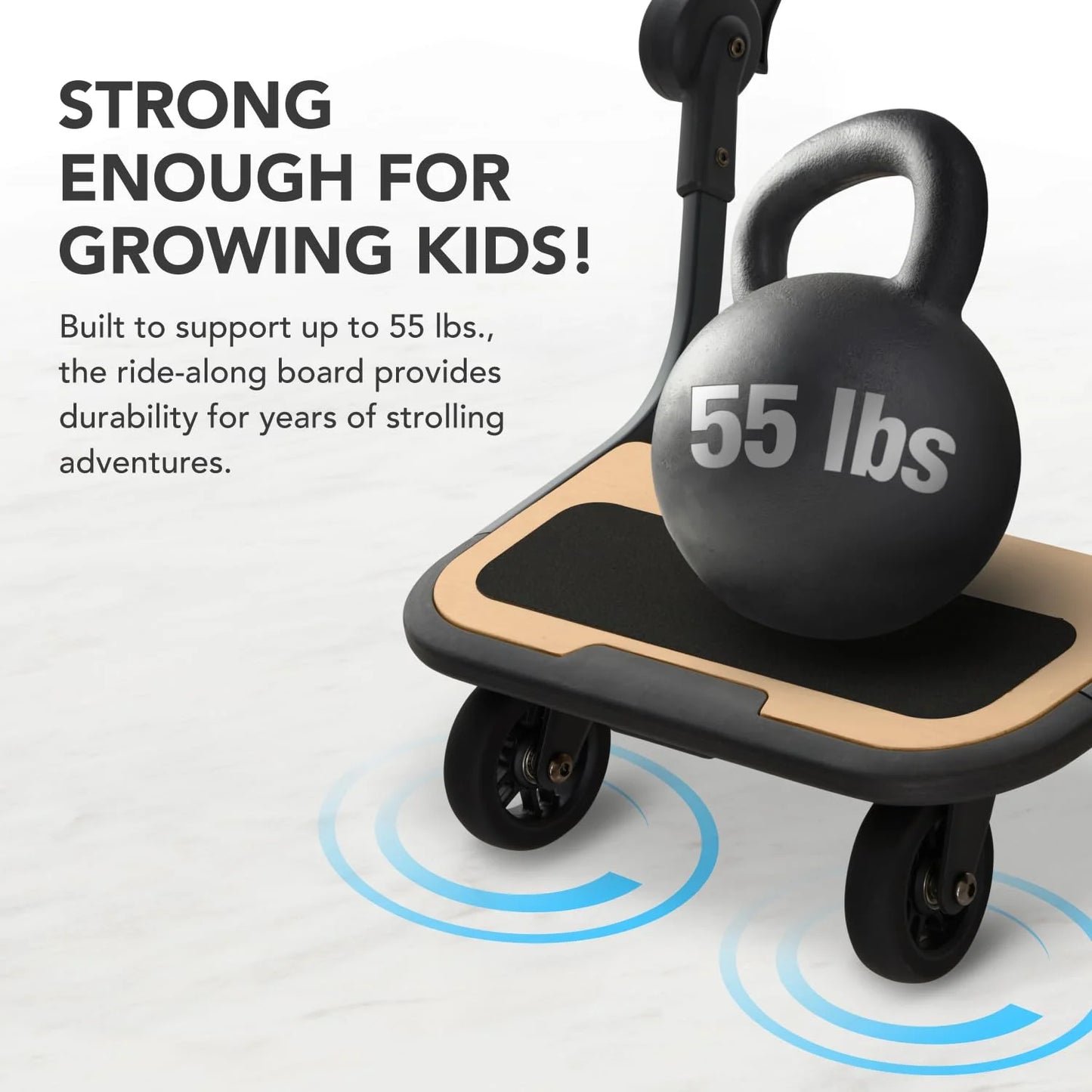 product Stroller Board Compatible with Uppababy Vista,(2015-2019), Vista V2 and Vista V3 Strollers – Stroller Rider Board for Children to Ride Along – 55lbs Capacity – Durable, Non-Skid Surface, Good Condition condition - View 5