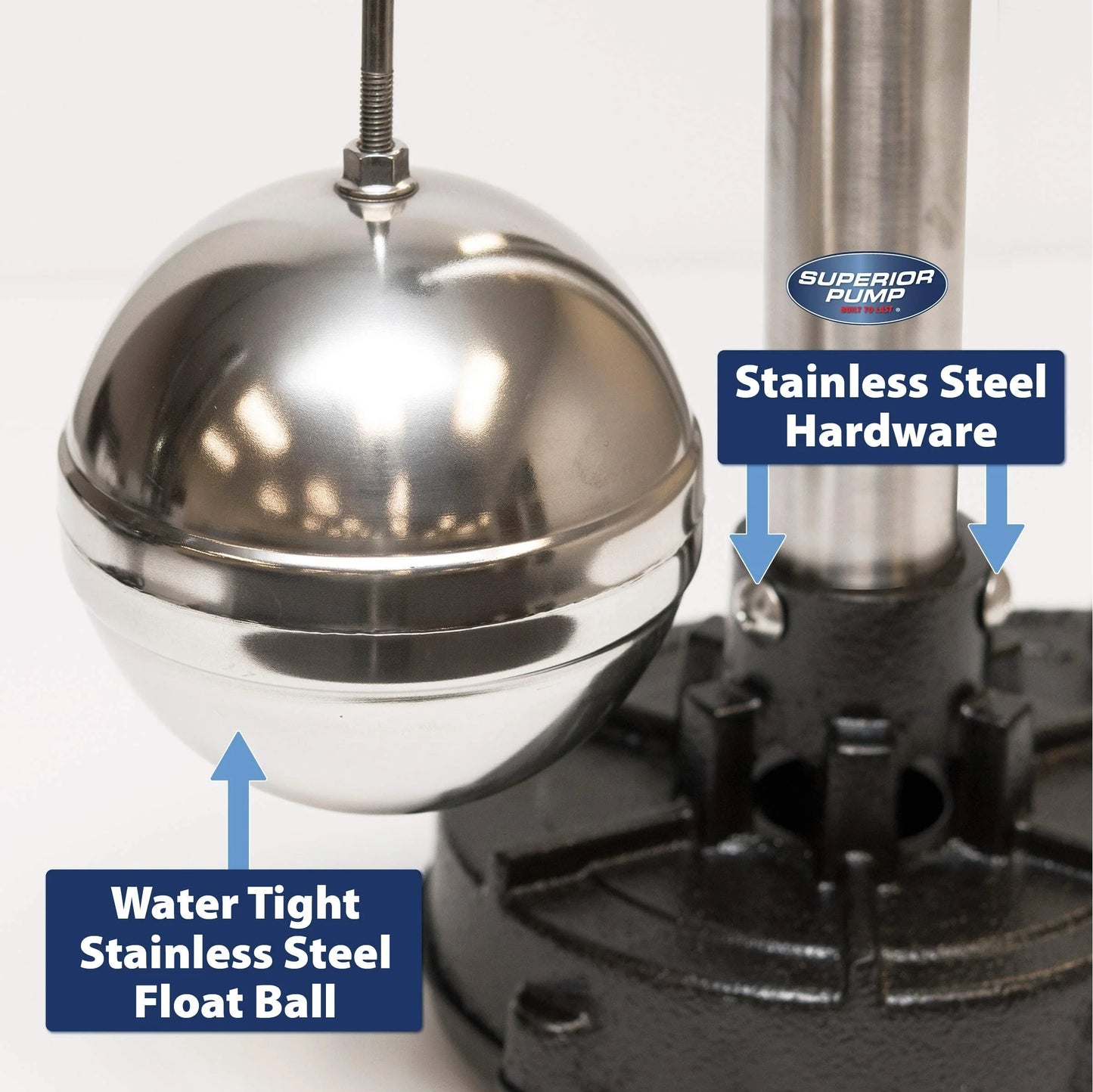 Superior Pump 92551 1/2 HP Cast Iron Pedestal Pump, Black - View 7
