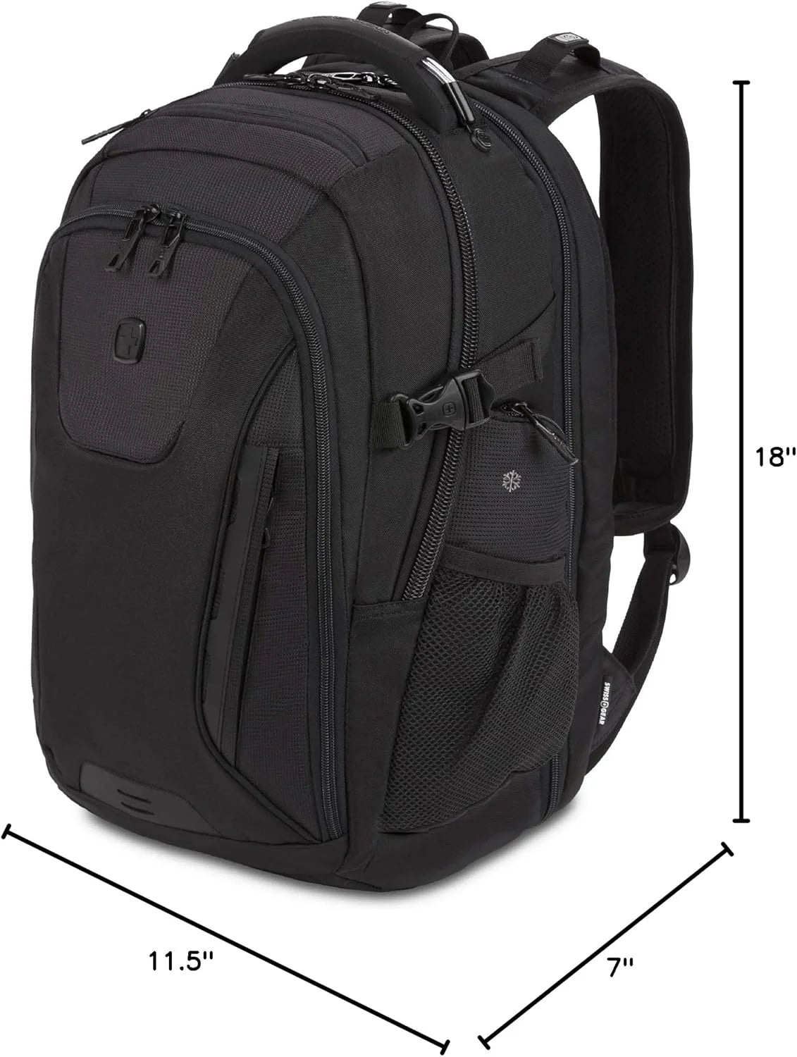 Black Stealth Durable materials SwissGear ScanSmart Laptop Bag, Black Stealth, Fits 15-Inch Notebook, Brand New condition - View 11