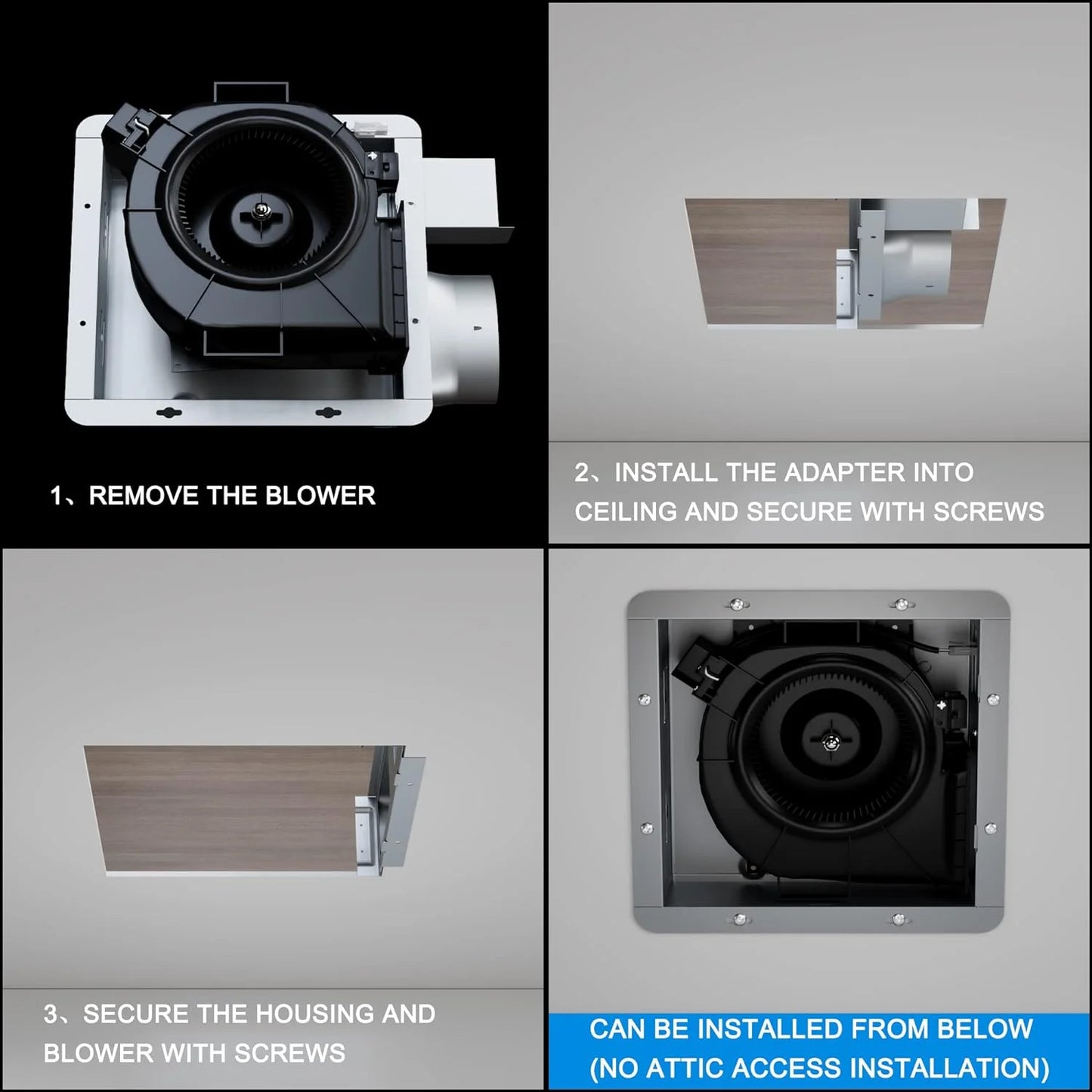 Tech Drive Bathroom Fan - White - View 6