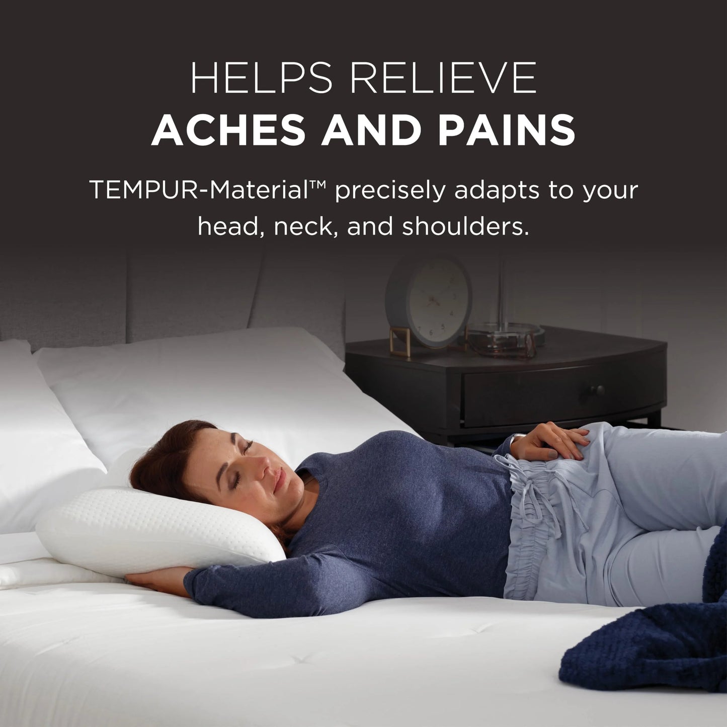 Tempur-Pedic Memory Foam Symphony Pillow Luxury Soft Feel, Standard, White - View 6