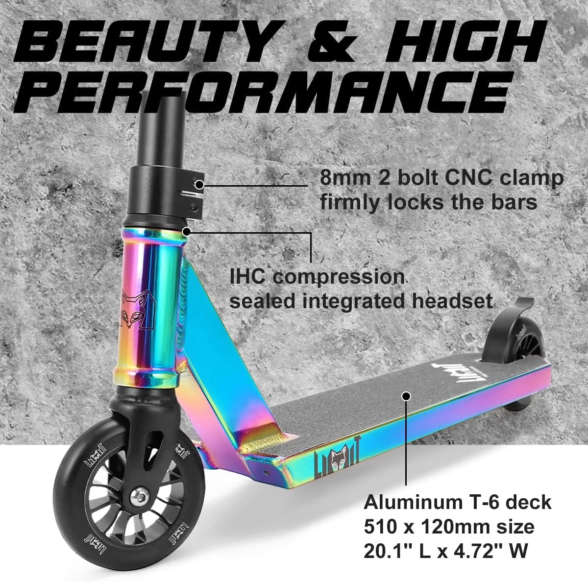 Neo chrome Trick Scooter-Intermediate and Beginner Stunt Scooter Suitable for Children, Teenagers and Adults 8 Years Old and Above Neo chrome, As Is condition - View 6