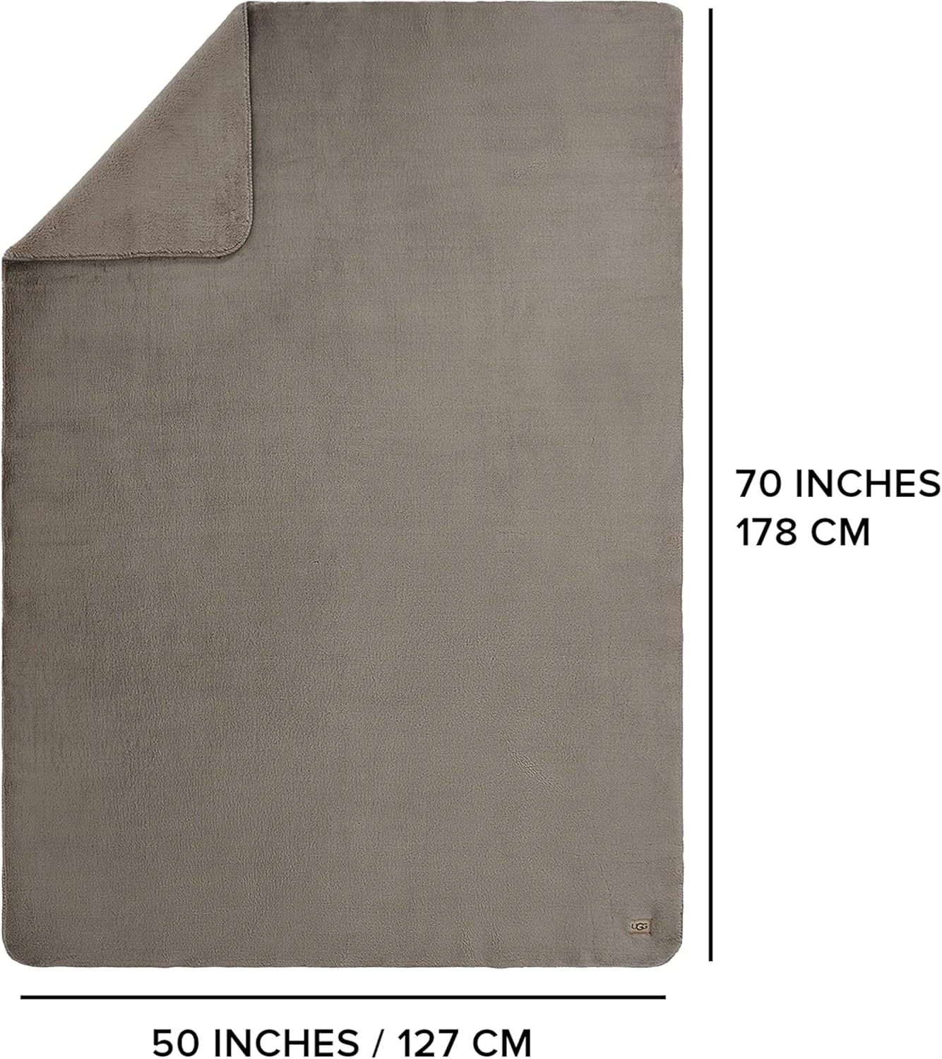UGG Whitecap Plush Flannel Oversized Reversible Fleece Throw Blanket - View 6