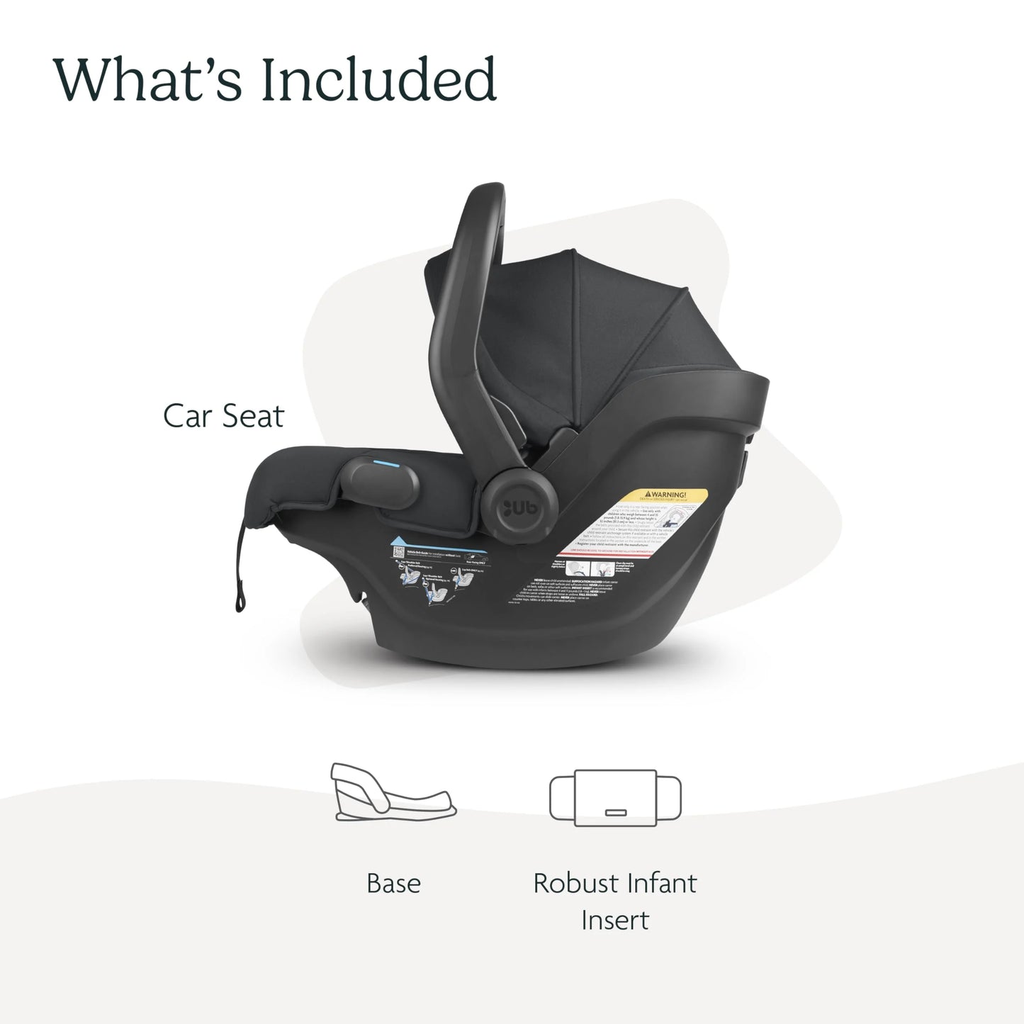 Jake (Charcoal) Mixed Materials UPPAbaby Mesa V2 Infant Car Seat/Easy Installation/Innovative SmartSecure Technology/Base + Robust Infant Insert Included/Direct Stroller Attachment/Jake (Charcoal), Good Condition condition - View 3