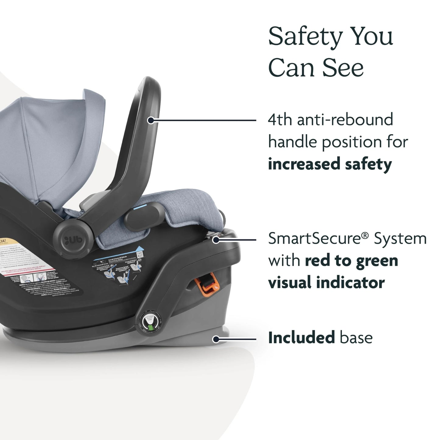 UPPAbaby Mesa V2 Infant Car Seat in Jake (Charcoal) - View 5