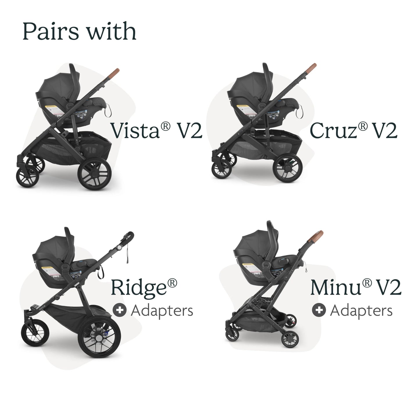 UPPAbaby Mesa V2 Infant Car Seat in Jake (Charcoal) - View 7