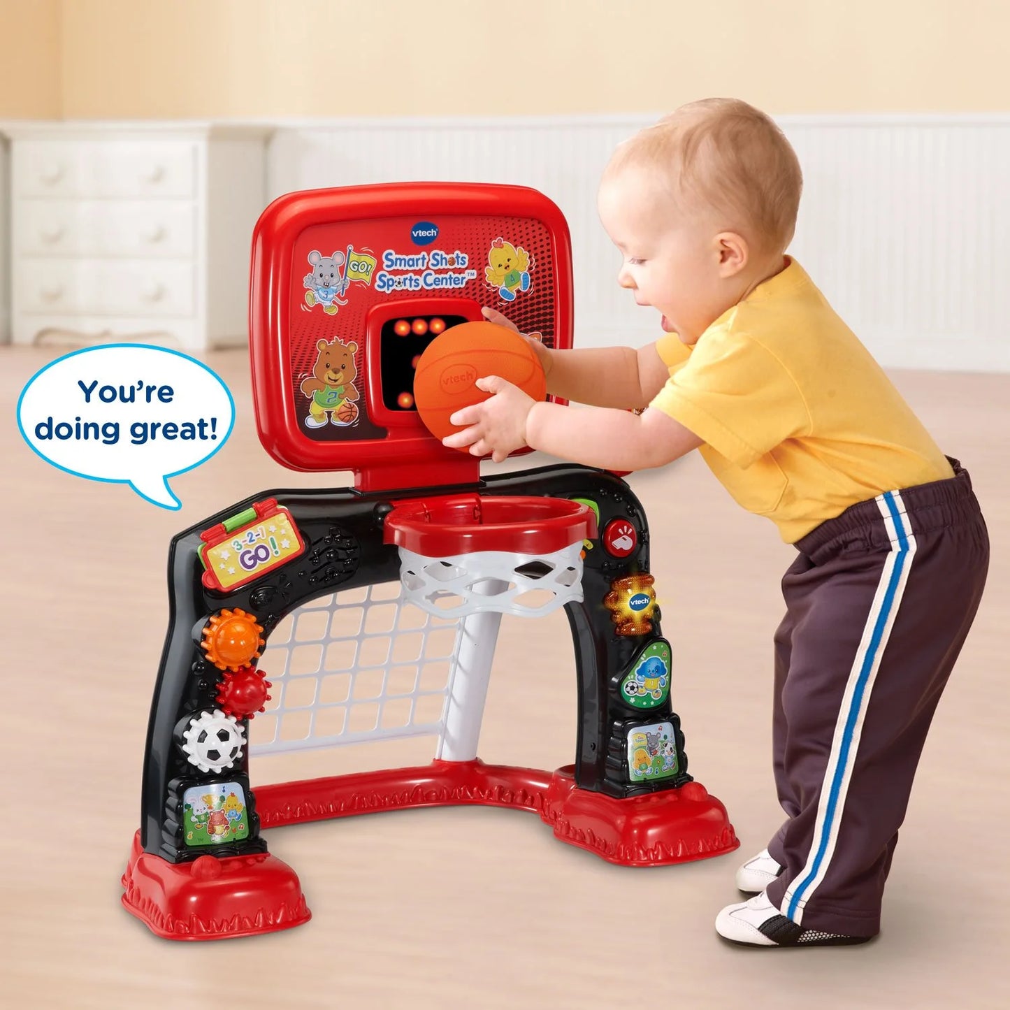 Red Plastic VTech Smart Shots Sports Center (Frustration Free Packaging), Red, Good Condition condition - View 8