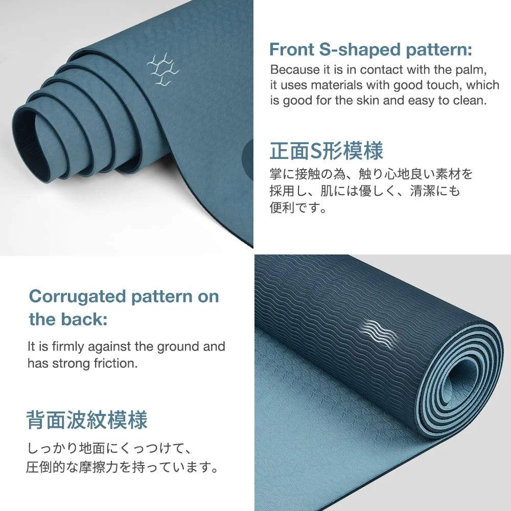 Various options available Eco friendly, non-slip Yoga Mat Non Slip, Eco Friendly Fitness Exercise Mat with Carrying Strap,Pro Yoga Mats for Women,Workout Mats for Home, Pilates and Floor Exercises, As Is condition - View 4