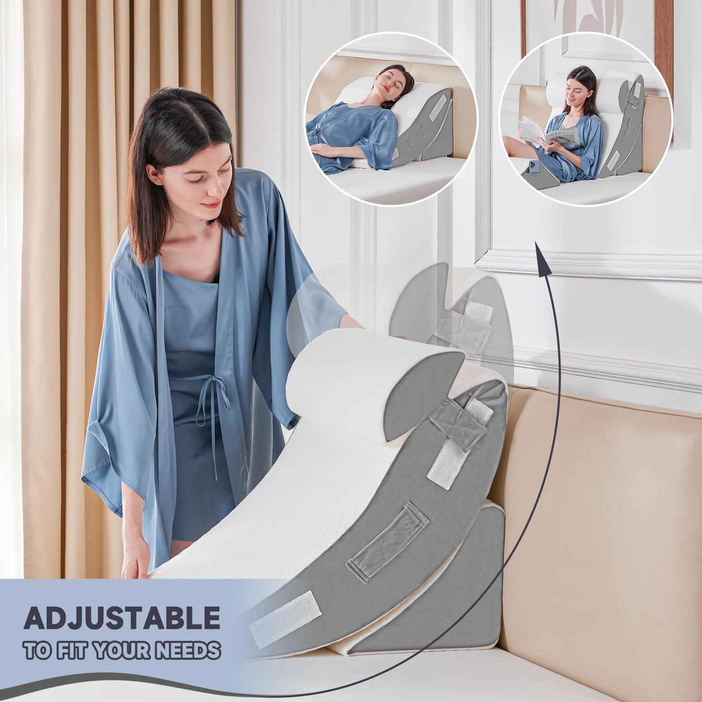 Yojoker Orthopedic Bed Wedge Pillow Set - View 10