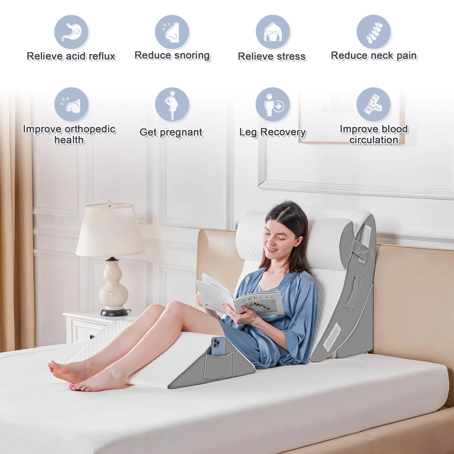Yojoker Orthopedic Bed Wedge Pillow Set - View 8