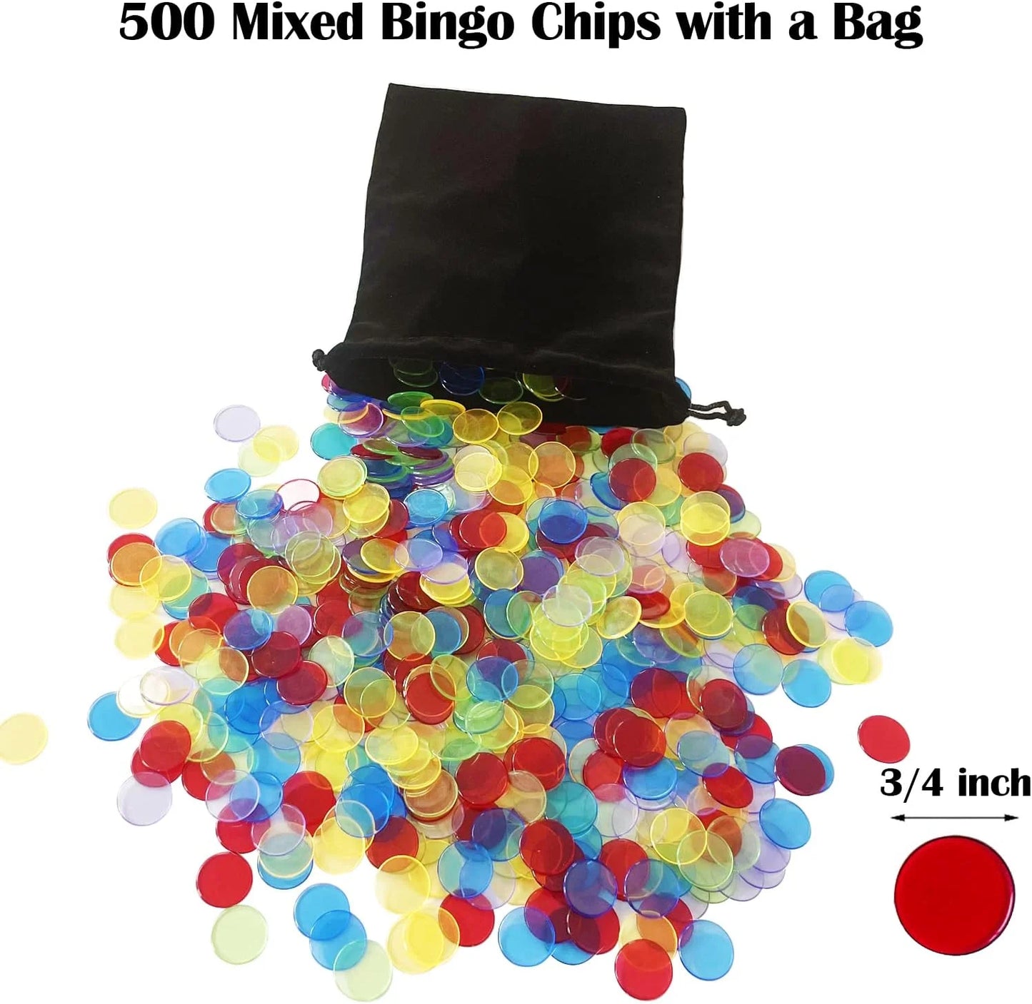 Multi-color Metal, Plastic Yuanhe Jumbo Bingo Game Set - 11" Metal Round Cage, 75 Colored Balls, 100 Bingo Cards, 500 Mixed Chips and Master Board for Large Groups, Parties Jumbo Set, Brand New condition - View 4