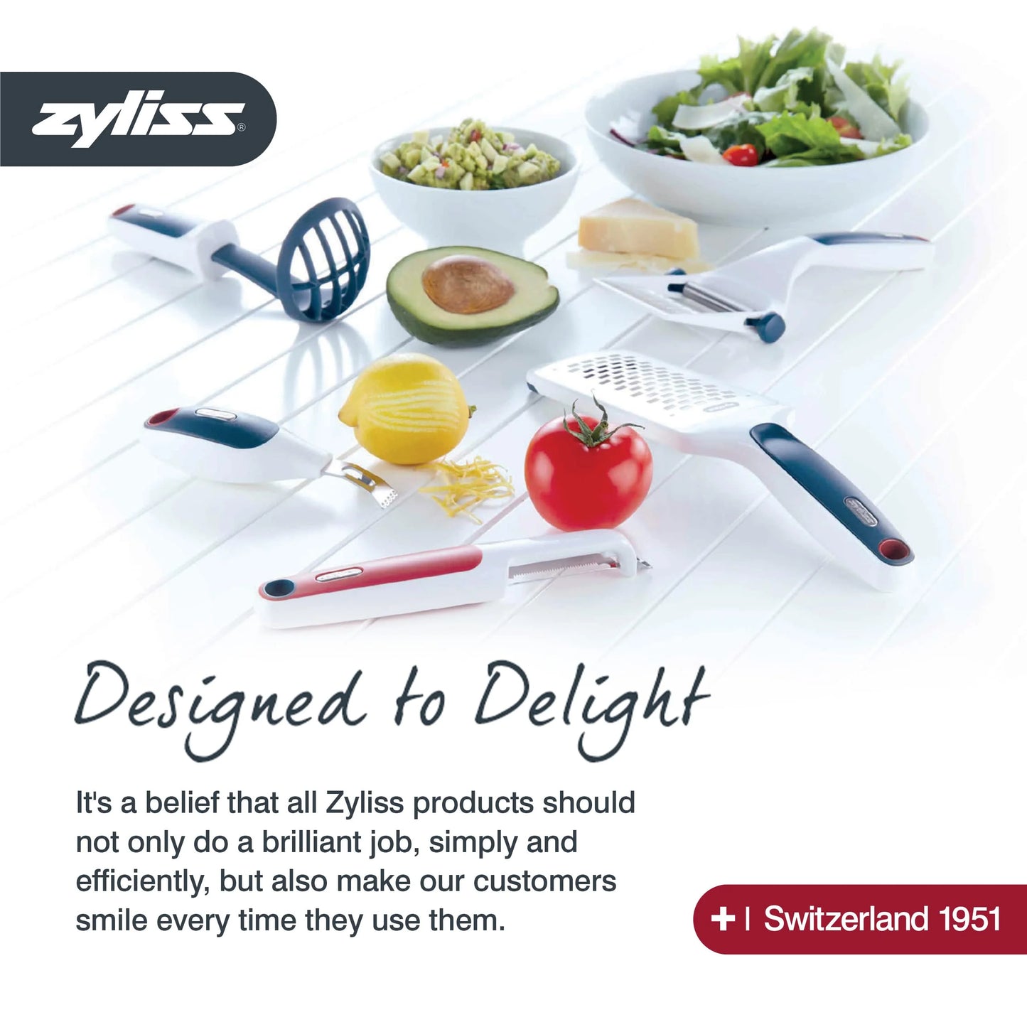 Silver Aluminium Zyliss Rotary Cheese Grater, Aluminium, 3 Steel Drum Blades, Cheese, Vegetable, Chocolate, Nut, Fruit Grater with Handle, Non-Slip Suction Foot and Table Clamp, 5 Year Guarantee, Good Condition condition - View 11