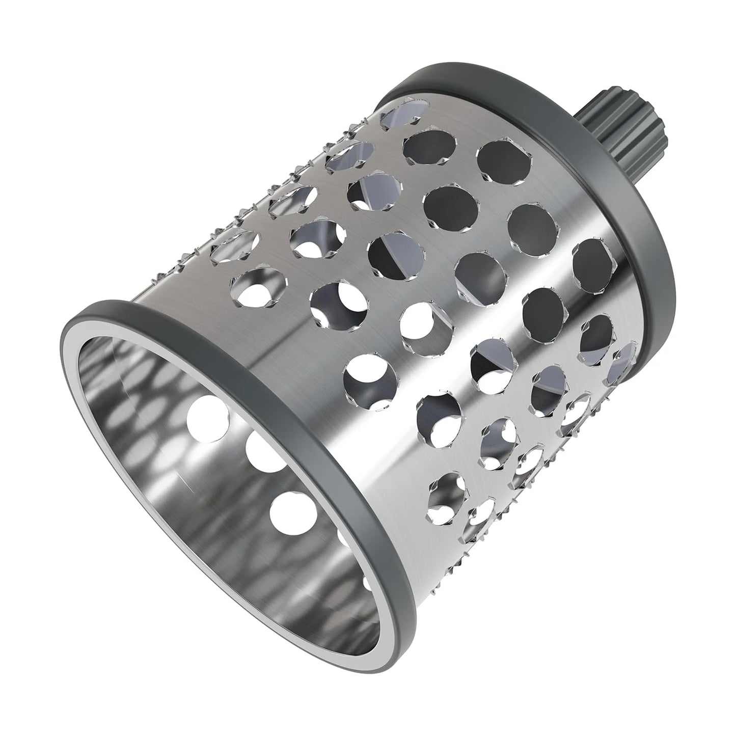 Silver Aluminium Zyliss Rotary Cheese Grater, Aluminium, 3 Steel Drum Blades, Cheese, Vegetable, Chocolate, Nut, Fruit Grater with Handle, Non-Slip Suction Foot and Table Clamp, 5 Year Guarantee, Good Condition condition - View 6