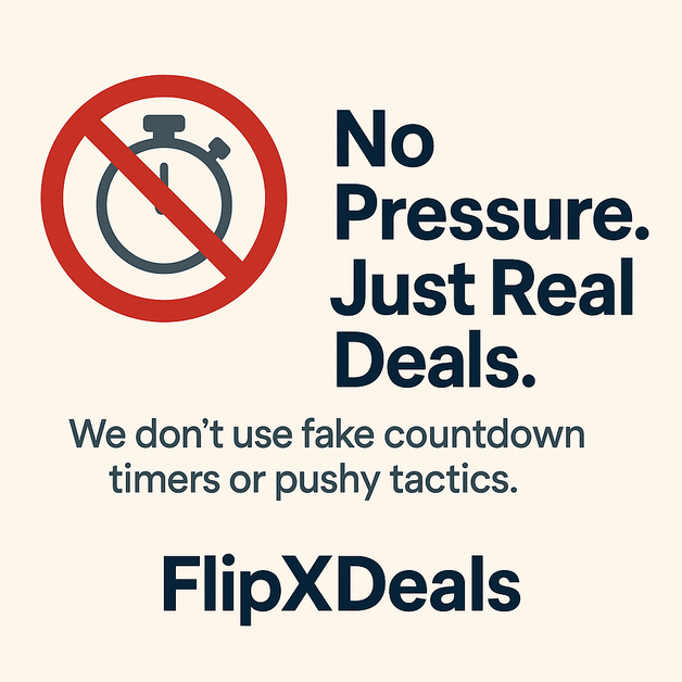 Por qué FlipXDeals no utiliza temporizadores de cuenta regresiva falsos ni tácticas agresivas