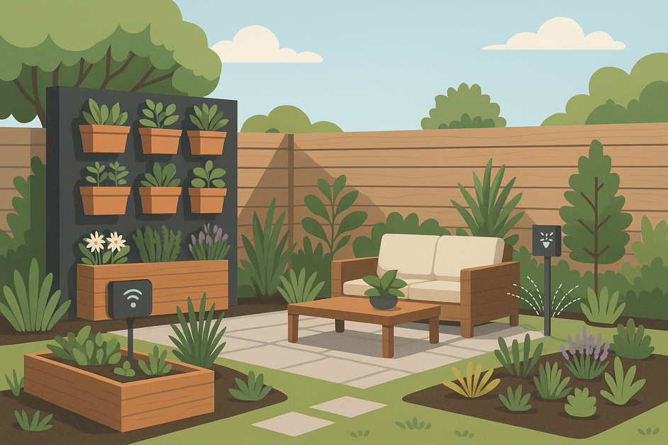 Tendencias de jardinería doméstica 2025: Vida al aire libre sostenible, inteligente y con estilo