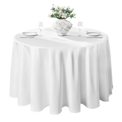 10 Pack 132inch Round Tablecloth Polyester Table Cloth