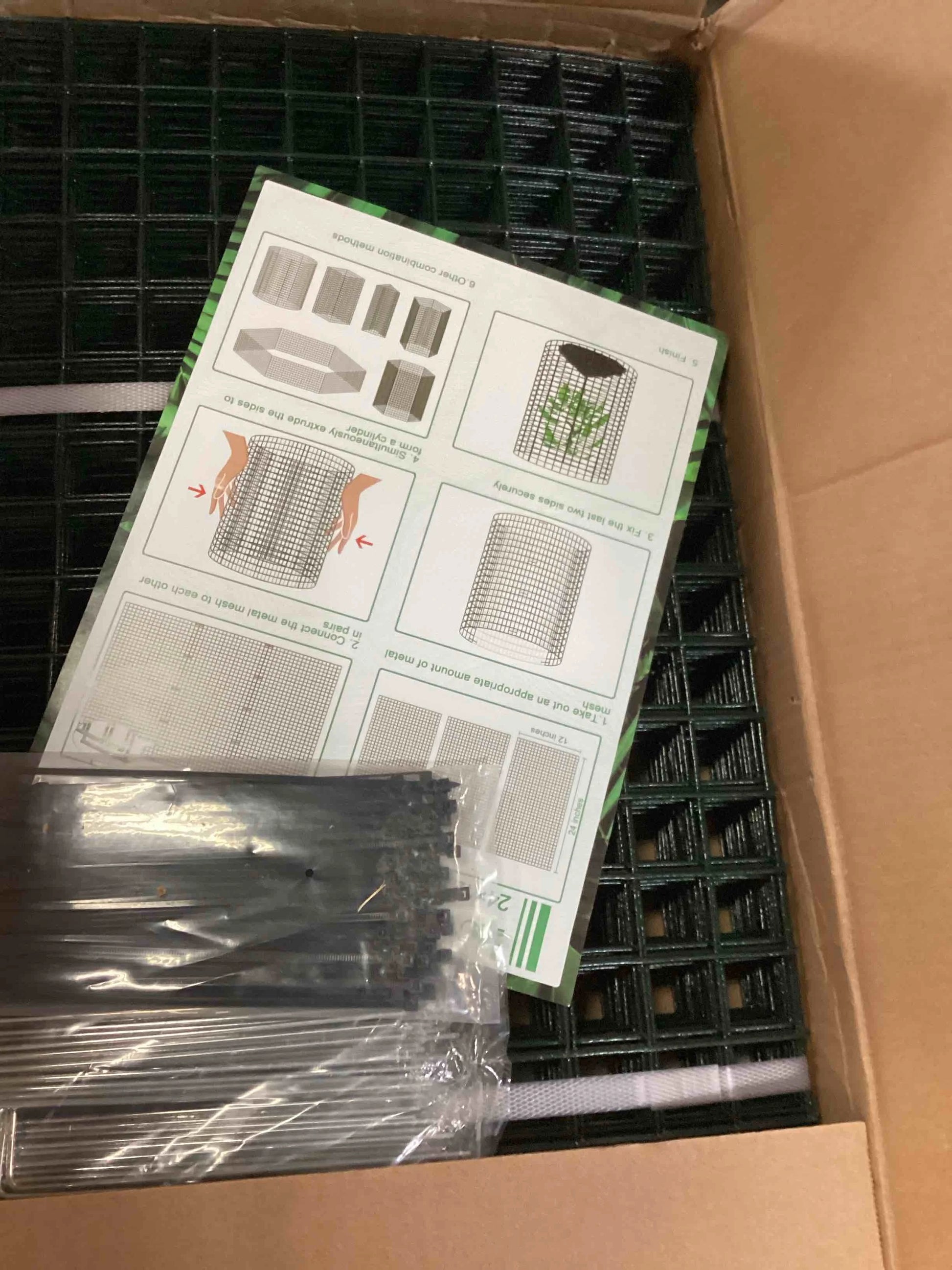 Silver Metal 10 Packs 24"x 12" Large Wire Plant Protectors Wire Plant Cages Mesh Plant Cage Chicken Wire Cloche with Ground Stakes and Nylon Ties Protect Plants,Garden,Shrubs and Vegetables from Animals-30PCS, Brand New condition - View 2
