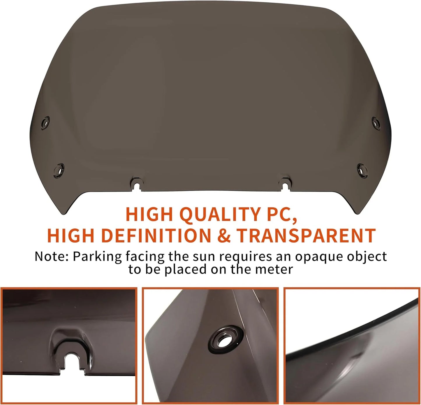 Dark Tinted High-quality materials 10" Windshield for Harley Road Glide CVO 2024, Dark Tinted Wind Shield Windscreen Air Deflector for Harley Davidson Road Glide CVO FLTRXSE 2023-2024 Accessory, Brand New condition - View 6