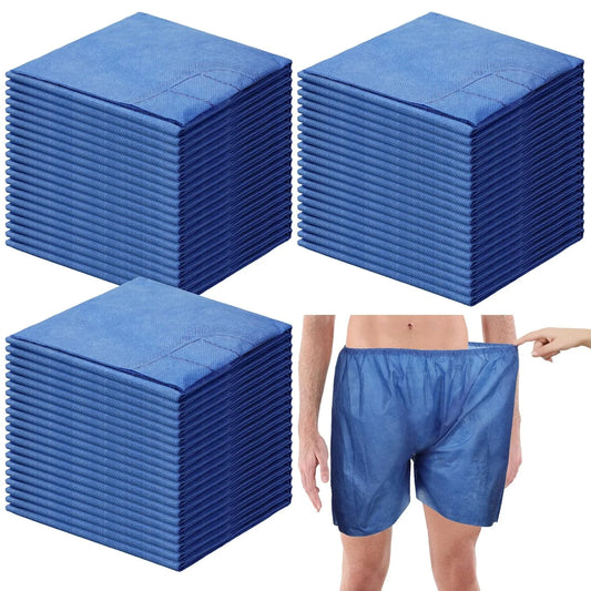 100 Pcs Disposable Exam Shorts - Blue - View 1