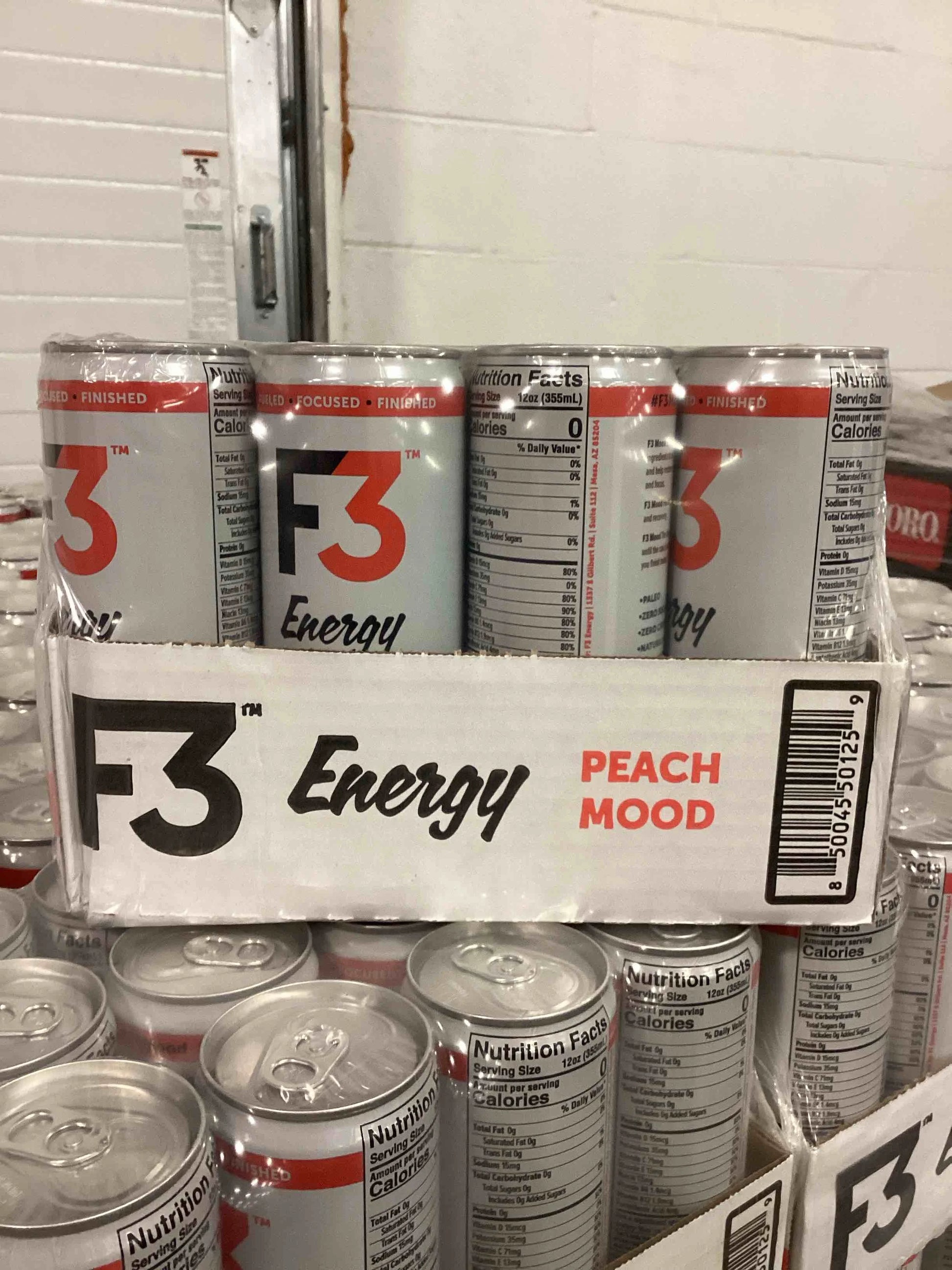 Peach N/A 12 pack 12 oz F3 Energy - Peach Mood Energy Drink, Natural Energy Drinks for Strength, Mental Focus, and Muscle Recovery, Mood & Recovery Aid Sports Drinks w/GABA, BCAA, Magnesium, & Chamomile, 355 ml (12 pack), Brand New condition - View 2
