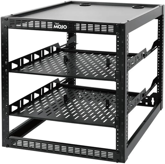 12U Open Frame Network Rack for IT & AV Gear - View 1