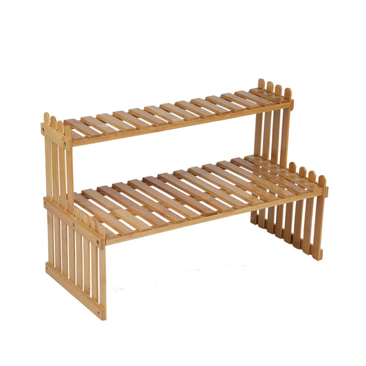 Adjustable Bamboo Plant Stand Shelf - View 1