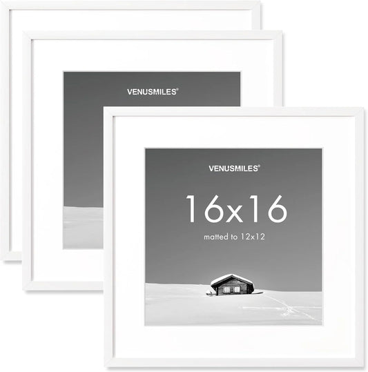 16x16 Picture Frame - White, 3 Pack - View 1