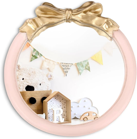 18 Inch Nursery Mirror, Pink - View 1
