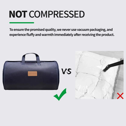 White 100% Cotton 2024 Premium Upgraded Uncompressed Bed Quilt All Season 100% Cotton Filled Comforter - Reversible Lightweight Soft Breathable Fluffy (White, Twin), As Is condition - View 5