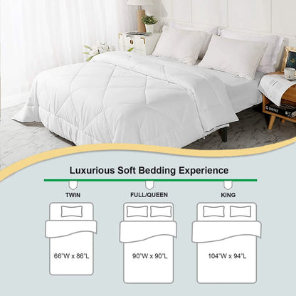White 100% Cotton 2024 Premium Upgraded Uncompressed Bed Quilt All Season 100% Cotton Filled Comforter - Reversible Lightweight Soft Breathable Fluffy (White, Twin), As Is condition - View 9