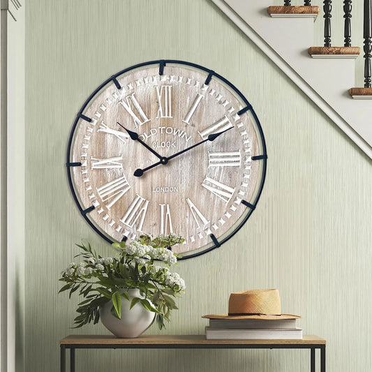 24 Inch Large Farmhouse Wall Clock - View 1