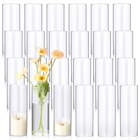 Bulk Clear Glass Vases for Wedding Centerpieces - View 1