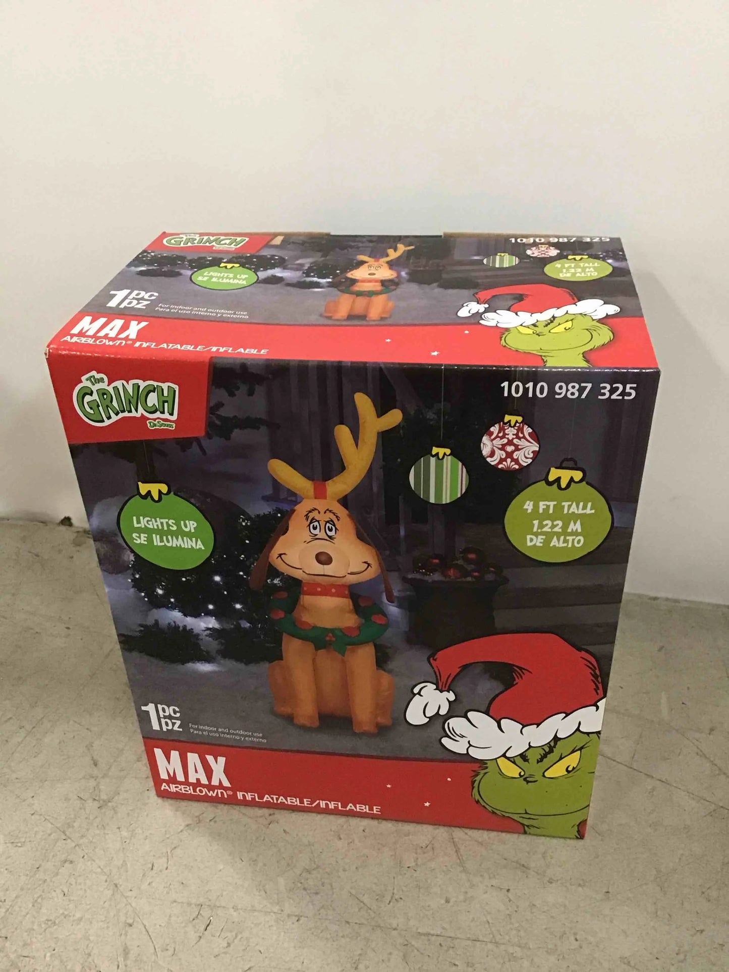 4 ft. LED Max with Wreath Christmas Airblown® Inflatable - View 2