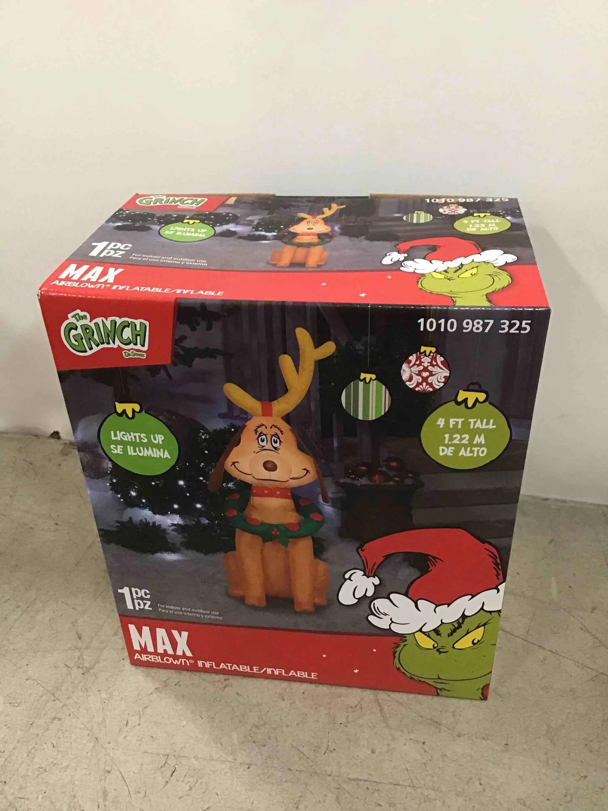 4 ft. LED Max with Wreath Christmas Airblown® Inflatable - View 2