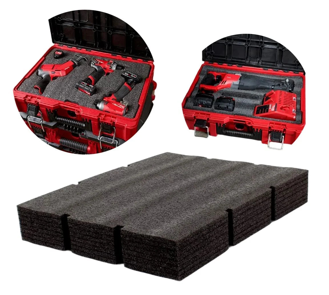 Black Foam 48-22-8452 Packout Foam Inserts for Milwaukee Packout Drawer Foam Tool Box Inserts (Black), Good Condition condition - View 4