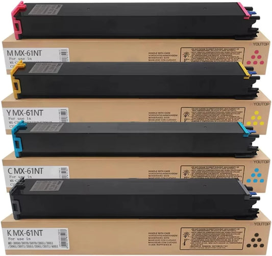 4PK MX61NT MX-61NT Toner Cartridge Compatible for Sharp Printers - View 1