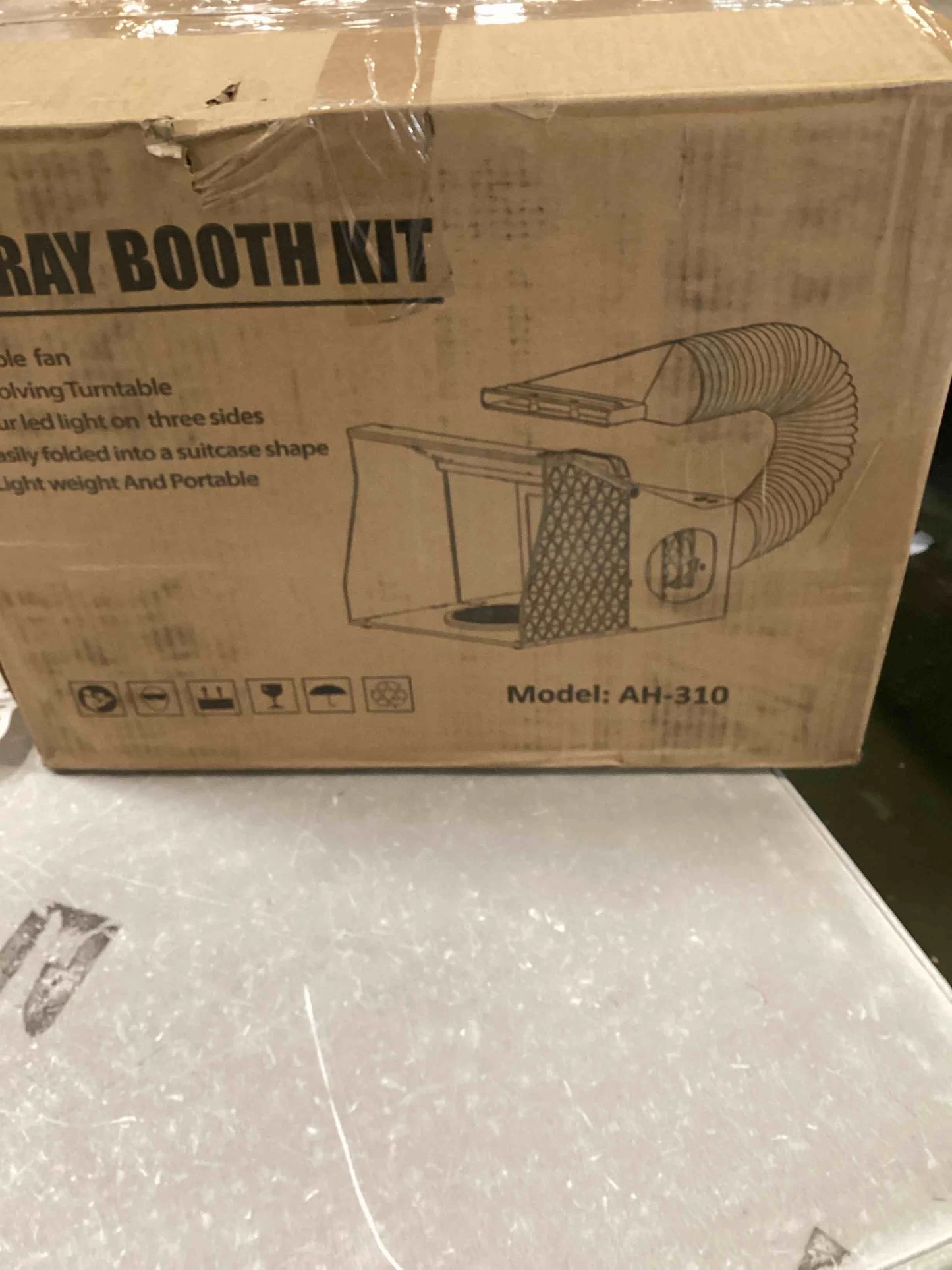 Portable Airbrush Spray Booth with Dual Fan Filter and LED Lights - View 3