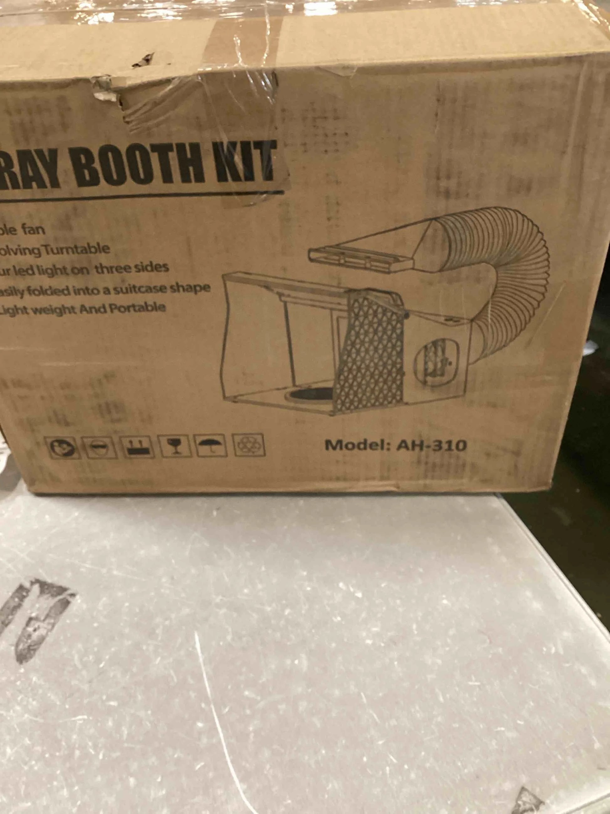 Portable Airbrush Spray Booth with Dual Fan Filter and LED Lights - View 3